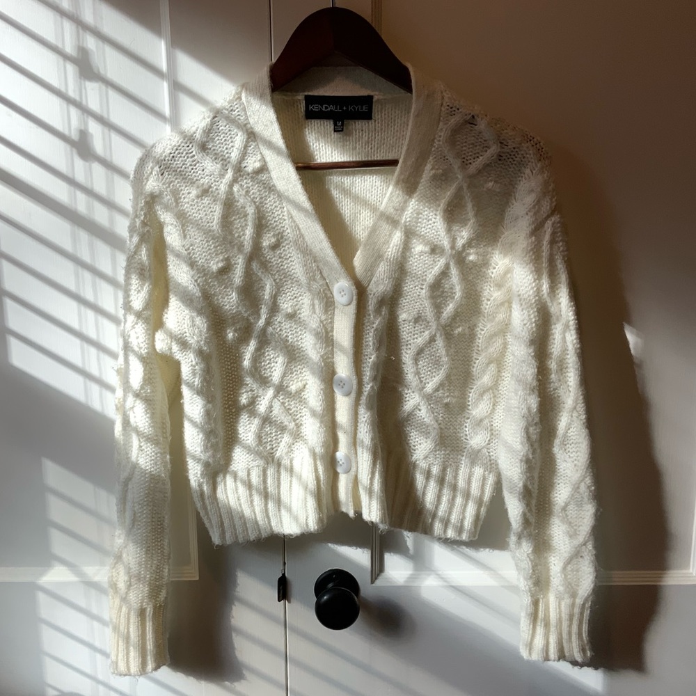 Kendall and Kylie Cream Knit Cardigan (read description)